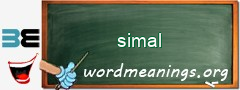 WordMeaning blackboard for simal